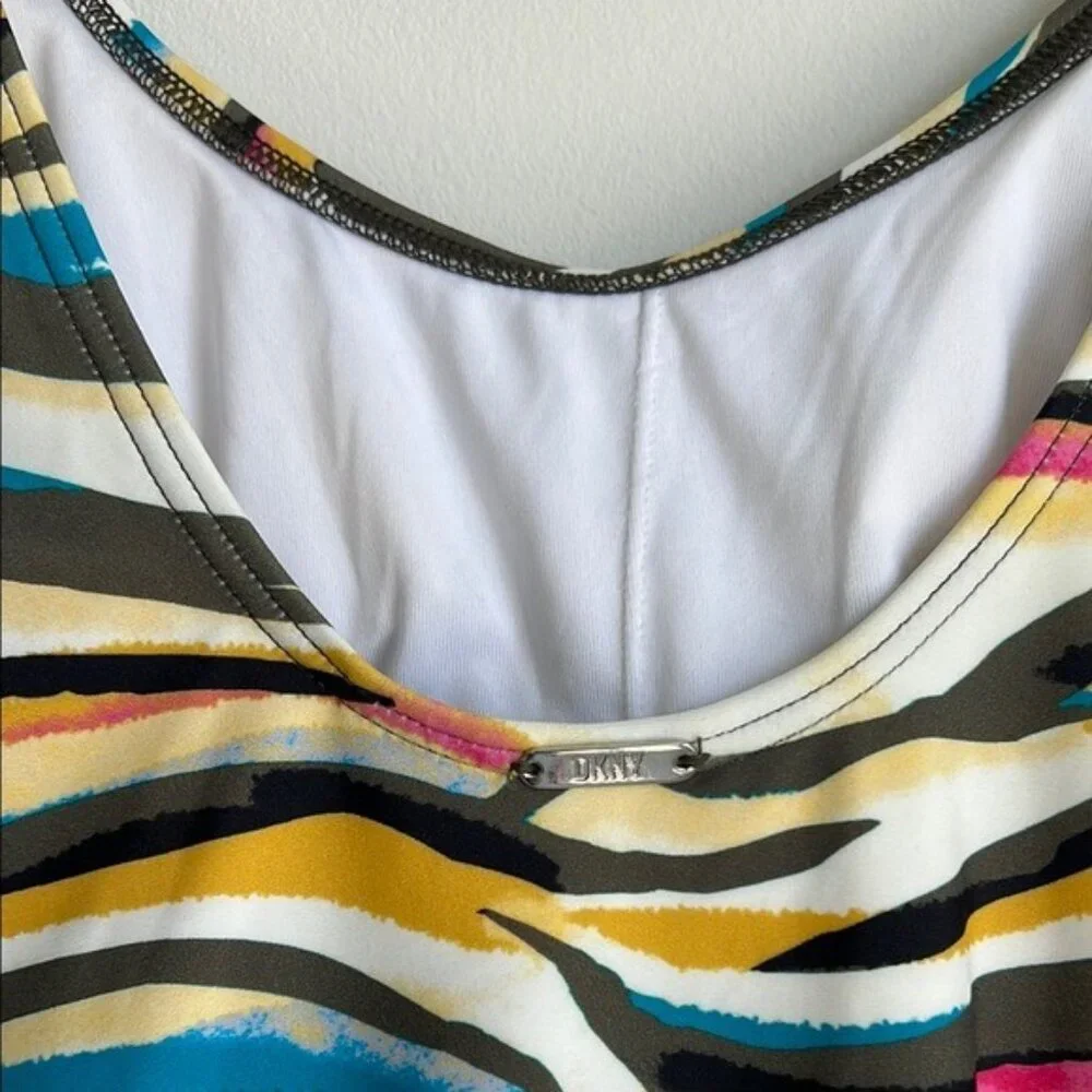 DKNY Swirl Print One Piece Swimsuit - 4 - Picture 9 of 9